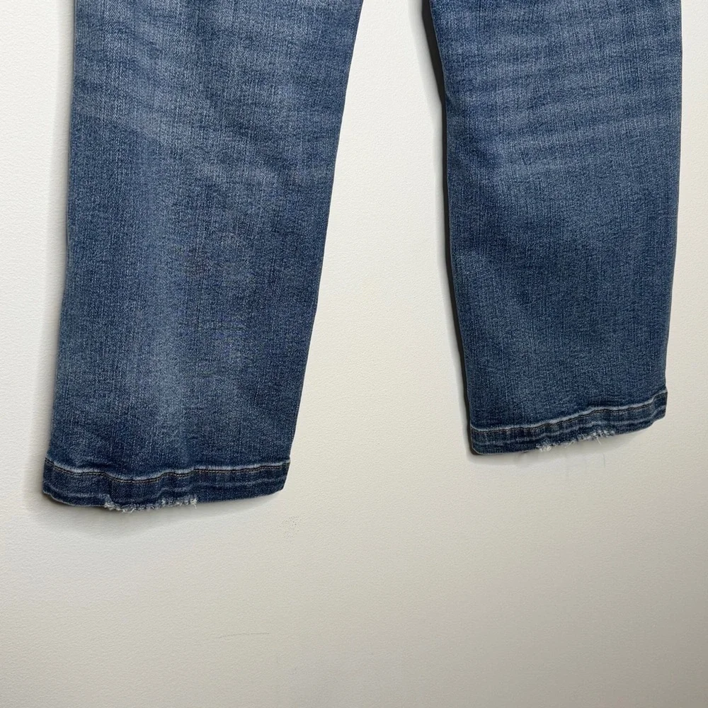 Judy Blue Wide Leg Crop Distressed Jeans